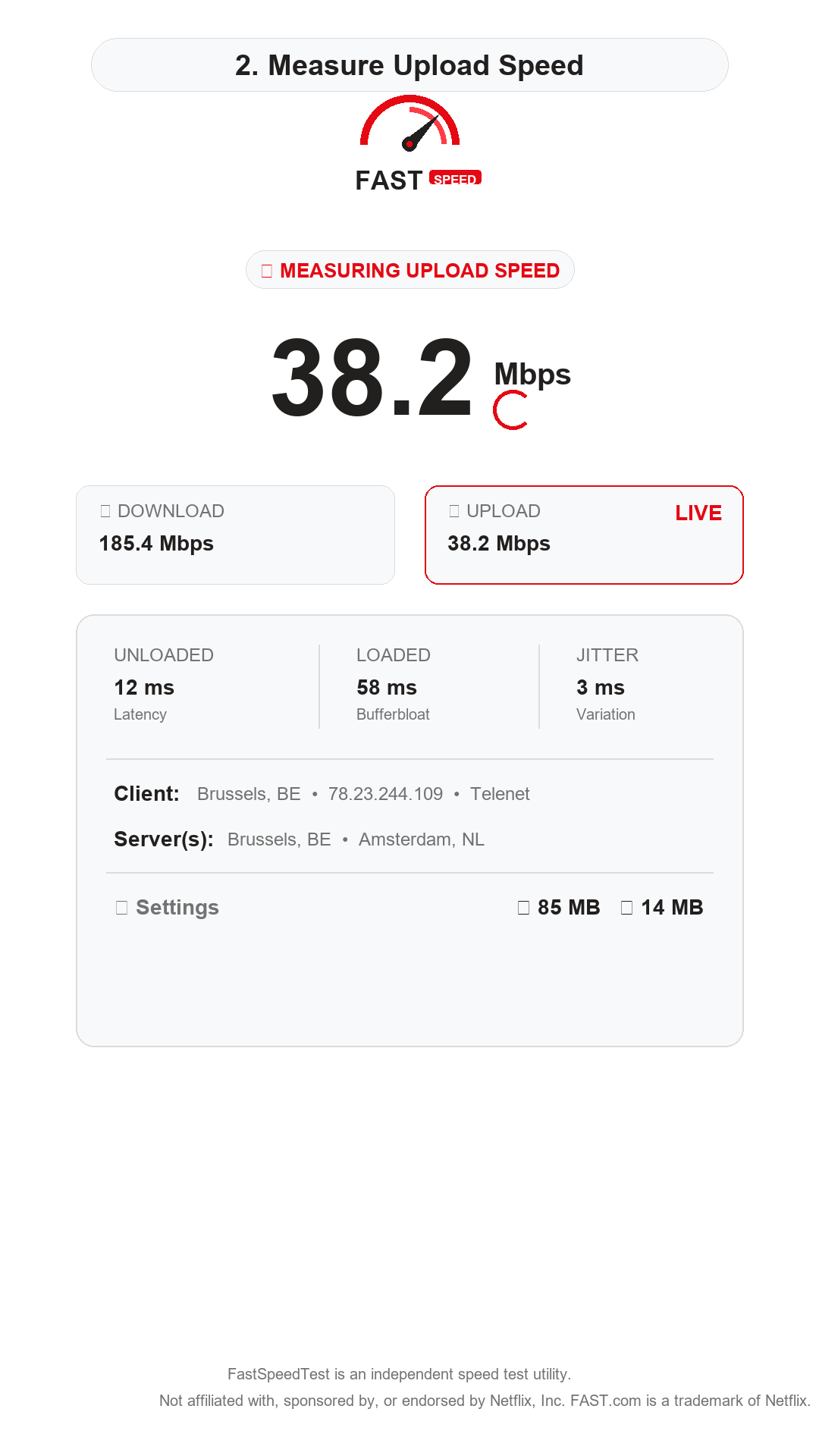 AskIT Speed - Completed Test Result