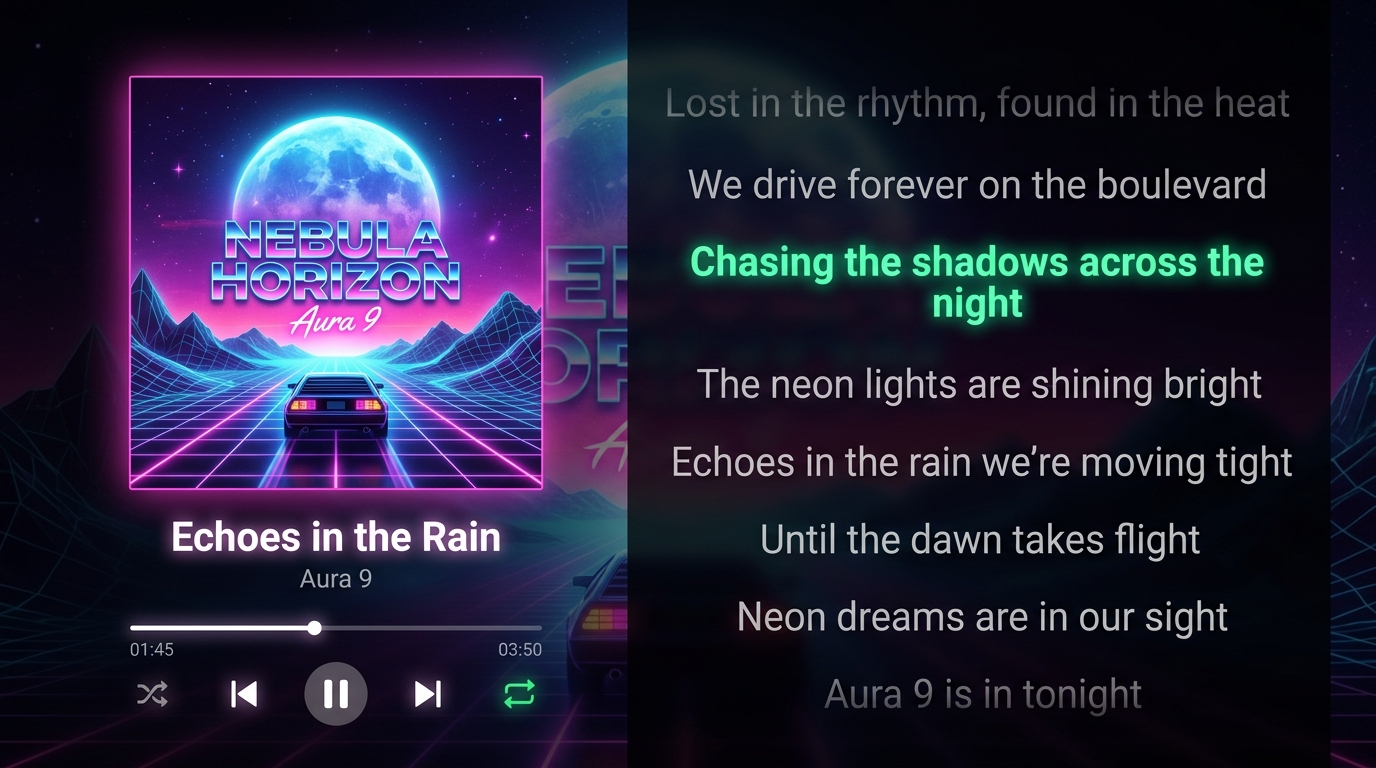AskIT TV Music Player with Synchronized Lyrics