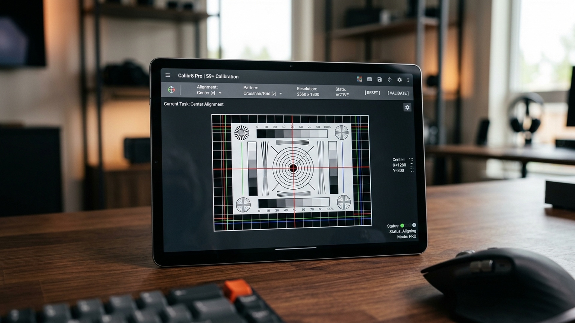 Colorimeter HCFR Pattern Windows on Tablet